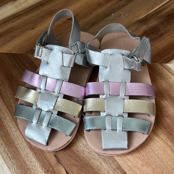 Zara Baby Metallic Sandals - Size 5.5 - Picture 2 of 4